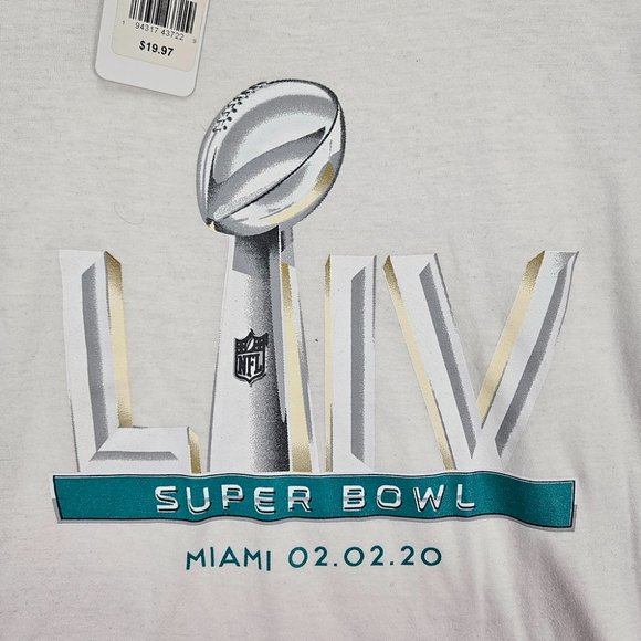 NWT NFL Team Apparel Super Bowl Liv Miami 02.02.20 Football Mens Sz XL White Tee - Picture 4 of 10